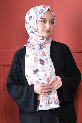 شال سفید زنانه پنبه پلی استر AFVENTE - کد 113386237