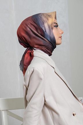 روسری زرشکی پنبه ای AFVENTE - کد 101413539