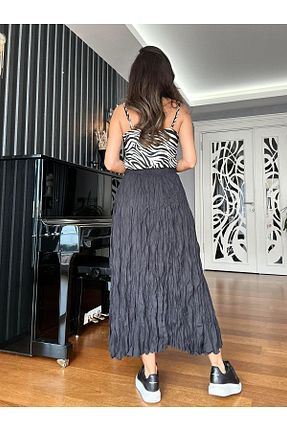 دامن مشکی زنانه ساده Atelier Derin - کد 902968478