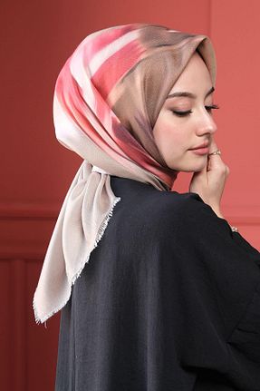 روسری قهوه ای پنبه ای AFVENTE - کد 216182230