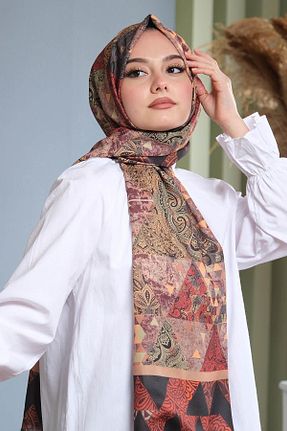 شال زرشکی زنانه پنبه پلی استر AFVENTE - کد 211986804