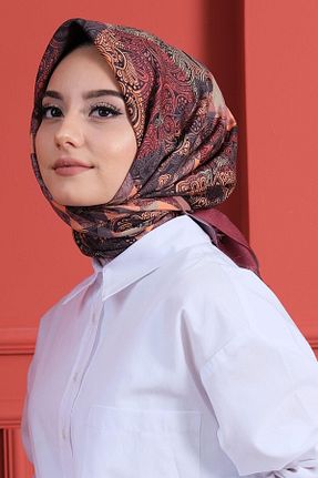 روسری زرشکی پنبه ای AFVENTE - کد 216182374