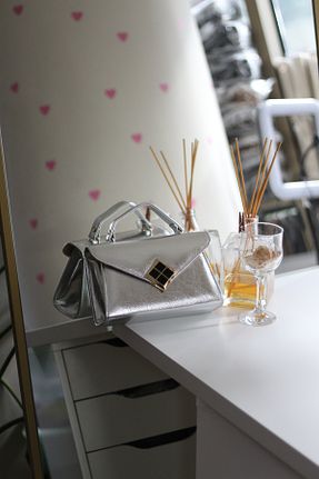 کیف مجلسی طوسی زنانه چرم مصنوعی Moom Bag - کد 903028356