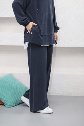 ست بالاتنه و پائین تنه طوسی زنانه بافتنی MERVE TESETTÜR - کد 902961091