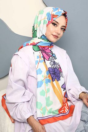 شال نارنجی زنانه پنبه پلی استر AFVENTE - کد 839597007