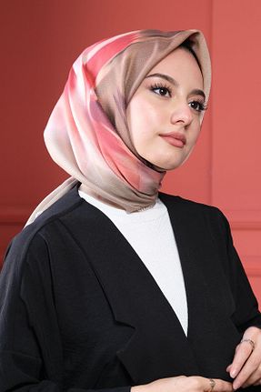روسری قهوه ای پنبه ای AFVENTE - کد 216182230