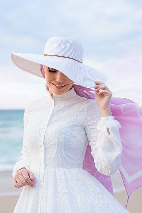 لباس حجاب سفید زنانه رگولار Muslima Wear - کد 900684427