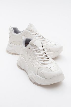 کفش اسنیکر سفید زنانه بند دار luvishoes - کد 902974437