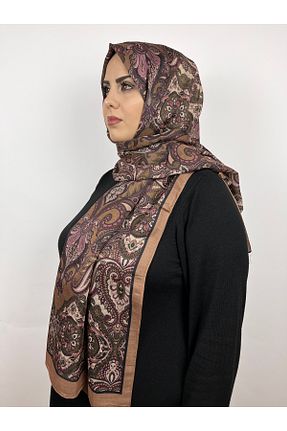 شال نارنجی زنانه پنبه ای MODA - کد 902972534