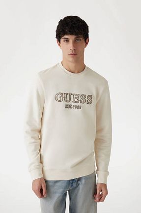 سوئیشرت سفید مردانه Slogan Guess - کد 903005989