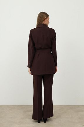 ست بالاتنه و پائین تنه قهوه ای زنانه بافتنی MAXMU - کد 903004856