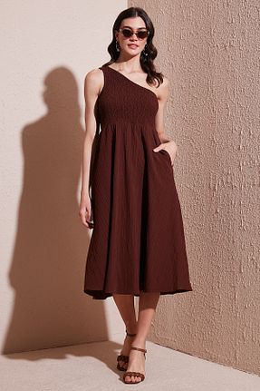 لباس قهوه ای زنانه پلی استر Lela - کد 903023062