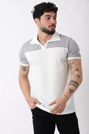 تیشرت سفید مردانه اسلیم فیت Stilkombin - کد 903014934