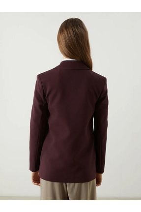 کت بلیزر زرشکی زنانه Gabardin LC Waikiki - کد 903017820
