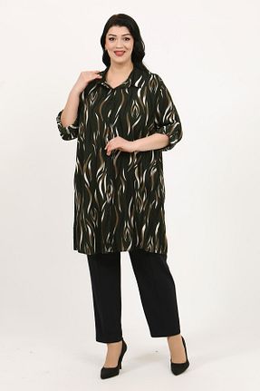 تونیک سایز بزرگ خاکی زنانه بافتنی By Alba Collection - کد 903015380