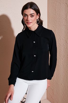 بلوز مشکی زنانه ساده Lela - کد 903021694