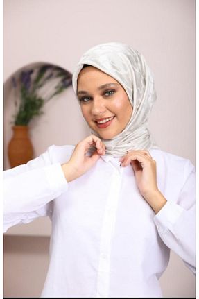 روسری طوسی پنبه ای MAY MARA - کد 903015120