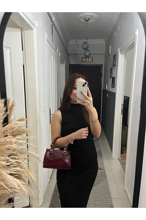 کیف دوشی زرشکی زنانه چرم مصنوعی hill bag - کد 903023798