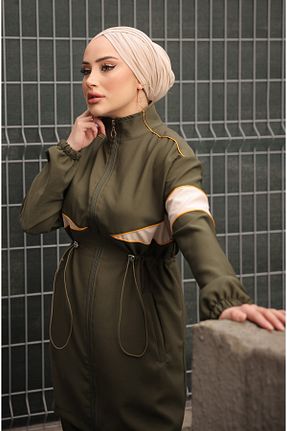 ست گرمکن حجاب خاکی زنانه رگولار Wovi - کد 904215415