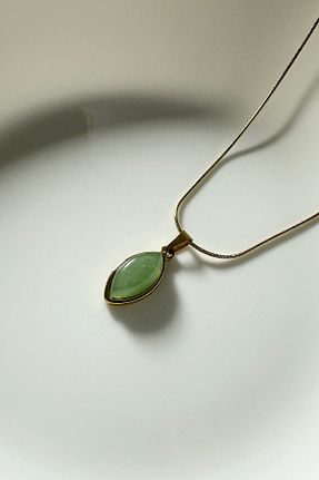 گردنبند استیل ( فولاد ) سبز زنانه استیل ضد زنگ DELEIZA ACCESSORY - کد 903103999