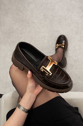 کفش لوفر قهوه ای زنانه چرم مصنوعی DUXAL SHOES - کد 904468082