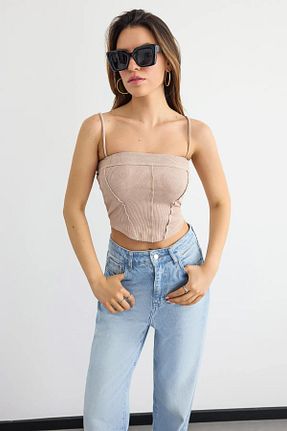 بلوز بژ زنانه ساده Hiccup - کد 903116378