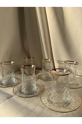 لیوان نارنجی شیشه Şahika Kristal cama atılan imza - کد 903143601