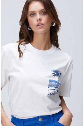 تیشرت سفید زنانه رگولار Network - کد 903175450