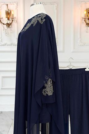 ست بالاتنه و پائین تنه حجاب سرمه ای زنانه رگولار TRENDTESETTÜR - کد 903173661
