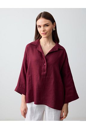 بلوز زرشکی زنانه ساده Jimmy Key - کد 903181043