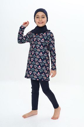 مایو حجاب رنگی بچه گانه چاپی My Kids Wear - کد 902125487