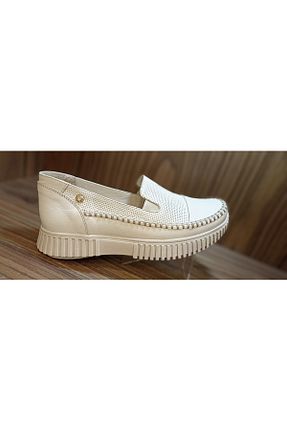 کفش کژوال بژ زنانه چرم خالص Mammamia - کد 903203072