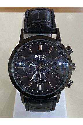 ساعت مچی مشکی مردانه 42 میلی متر POLO Rucci - کد 903200701