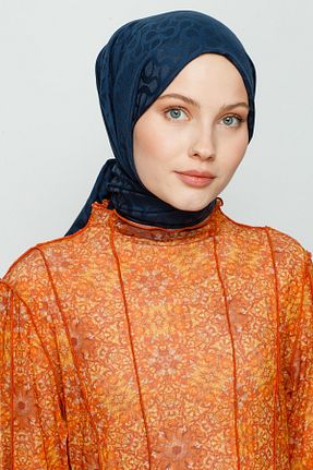 شال آبی زنانه پنبه ای VALORSCARF - کد 686360142