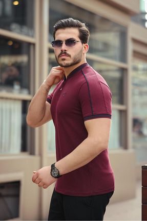 تیشرت زرشکی مردانه رگولار Miron - کد 903226760