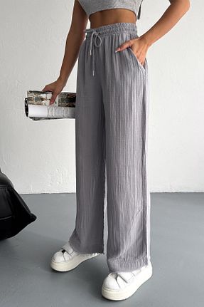 شلوار طوسی زنانه پارچه İstangül Butik - کد 903229016