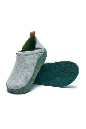 دمپائی خانگی طوسی زنانه پاشنه تخت Comfortfüsse - کد 904420014