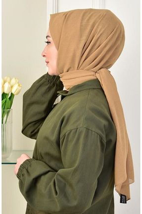 شال قهوه ای زنانه پنبه ای AybarsStore - کد 903236204