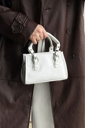 کیف دوشی سفید زنانه چرم مصنوعی leonas - کد 903245816