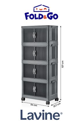 کابینت چند منظوره طوسی پلاستیک obido - کد 861337924