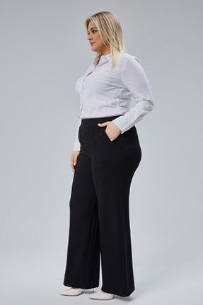شلوار سایز بزرگ مشکی زنانه LyocelلیترKarışımlı Symirna - کد 903257860