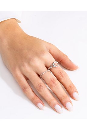 انگشتر نقره سفید زنانه 925 عیار MEKS JEWELS - کد 833494730