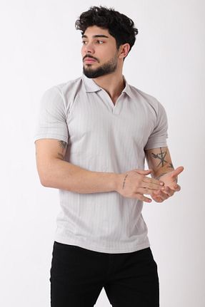 تیشرت طوسی مردانه اسلیم فیت Stilkombin - کد 903256785