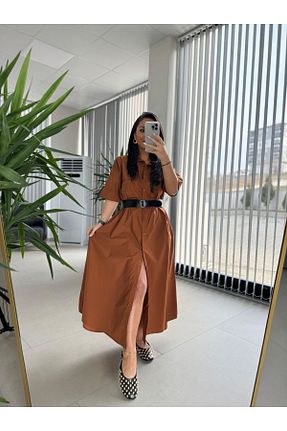لباس قهوه ای زنانه بافتنی caddstore - کد 903290523