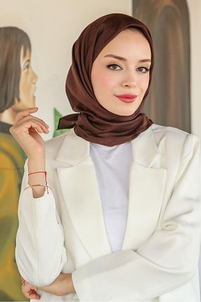 روسری قهوه ای 90 x 90 Hint İpek - کد 903259526