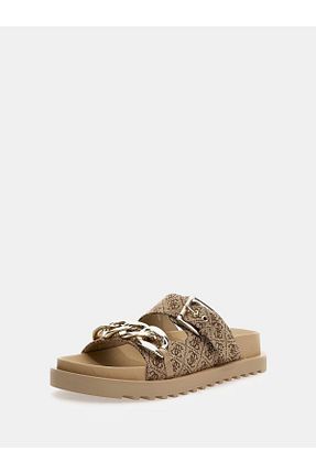 دمپائی قهوه ای زنانه پلی استر Guess - کد 655284351