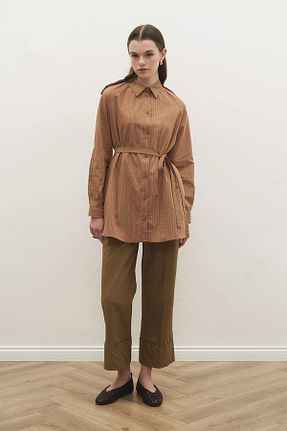 پیراهن حجاب قهوه ای Relaxed Hooopstore - کد 903264929
