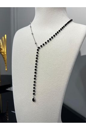 گردنبند استیل ( فولاد ) مشکی زنانه استیل (فولاد) Store - کد 903296095