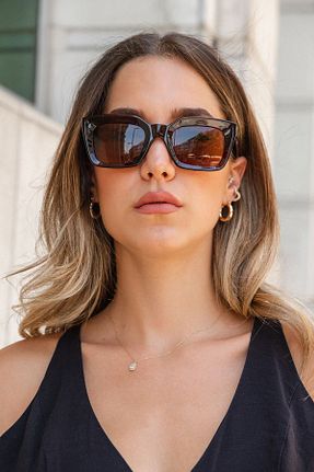 عینک آفتابی قهوه ای زنانه UV400 Monvago - کد 117531943
