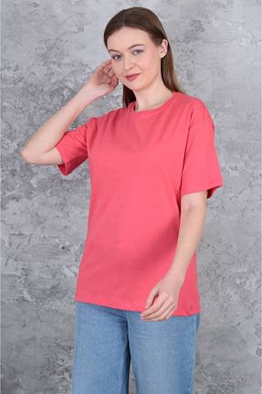 تیشرت صورتی زنانه رگولار Butik - کد 903365190